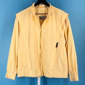 80s Members Only pale yellow jacket 1980s vintage